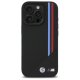 BMW iPhone 16 Pro Max vāciņš M Meshed Tricolor Stripes MagSafe, melns