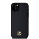 Dkny iPhone 15 / 14 / 13 vāciņš Leather Pattern Metal Logo MagSafe, melns