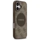 Чехол Guess для iPhone 17 4G Circle Classic Logo MagSafe, коричневый