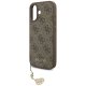 Guess iPhone 17 vāciņš 4G Charms Collection MagSafe, brūns