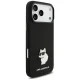 Силиконовый чехол Karl Lagerfeld Choupette Metal Pin для iPhone 18 Pro Max / 17 Pro Max, чёрный