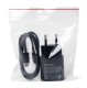 Samsung 25W EP-TA800EBE USB-C sienas lādētājs ar Samsung EP-DA705BBE USB-C / USB-C kabeļa rezerves komplektu - melns