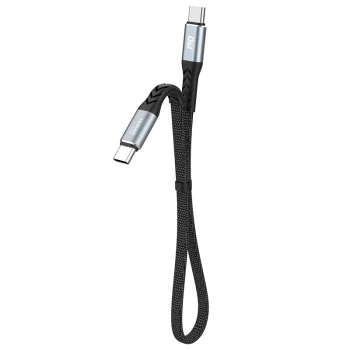 Кабель Dudao L10C USB-C - USB-C PD 100W 5A 0.23m, черный