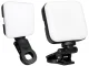 Mini RGB LED lampa foto un video, 3000K-6500K, 5.5W, ar klipsi un 1/4\" vītni, melna