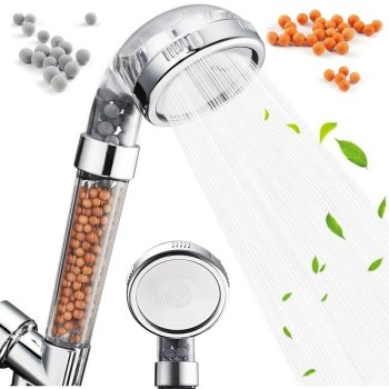 Dušas Klausule Galva ar Akmens Filtru bez Šļūtenes, 21 cm | Handheld Shower Head with Stone Filter