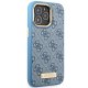 Чехол Guess для iPhone 14 Pro 4G Logo Plate MagSafe, синий