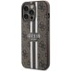 Guess iPhone 13 Pro Max vāciņš 4G Printed Stripes MagSafe, brūns