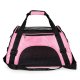 Travel pet carrier bag for cats and dogs, pink