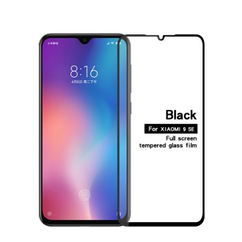 5D Защитное Стекло для Xiaomi Mi 9 SE, Черное Закруглённое (Tempered Glass)