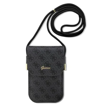 Универсальная сумка для телефона Guess 4G Cord Script, черная