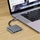 Tech-Protect V1 3in1 USB-C centrmezgls HDMI 4K / USB-A 3.0 / PD 100W, pelēks