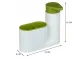 Кухонный органайзер с дозатором для мыла, бело-зеленый