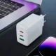 Acefast A41 GaN lādētājs 2x USB-C / USB-A 65W, balts