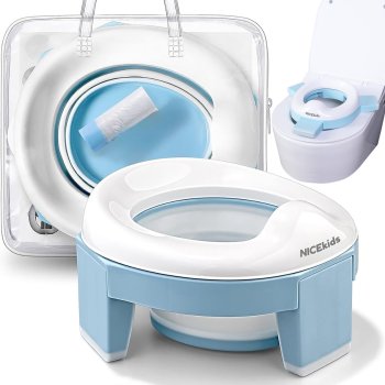 Nicekids Нескользящая крышка для туалетного сиденья 3W1 Wc синяя