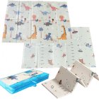 NICEKIDS Double-sided Foldable XPE Foam Play Mat Pad Rug for Kids, 200x150cm, Dinosaurs/Space