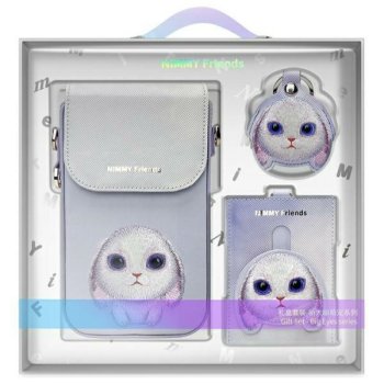 Сумка для телефона 3-в-1 Nimmy Big Eyed Pet 2.0 Rabbit с кошельком и чехлом для...