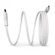 Магнитный кабель Puro USB-C на USB-C 60W, 1 м, белый