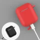 Силиконовый чехол для AirPods 2 / AirPods 1 с карабином, розовый