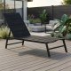 Adjustable Garden Sun Lounger Steel Frame MultiGarden, Black