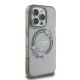 Guess iPhone 16 Pro Case IML Flowers Wreath MagSafe, Black