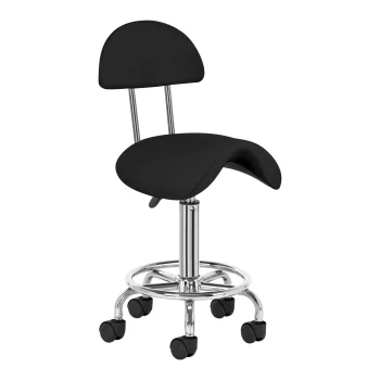 Косметологический стул мастера Activeshop 6001 со спинкой, черный