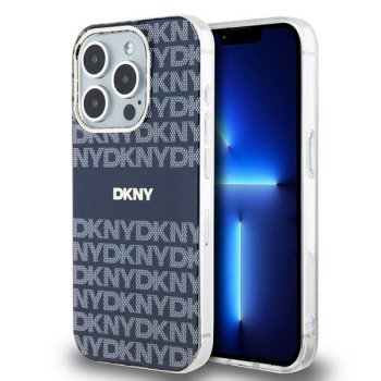 DKNY iPhone 15 Pro vāciņš IML Mono & Stripe MagSafe, zils