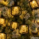 Solar LED Garden Garland with Lanterns, 20 LED, Black