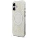 Guess IML Flowers Electro Pearl Strap MagSafe Phone Case Cover iPhone 17 - white