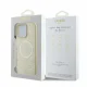 Guess Saffiano Peony Classic Logo MagSafe vāciņš Apple iPhone 16 Pro, Zelta