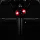 Rockbros Q1 velosipēda aizmugurējais lukturis 7 krāsu LED, melns