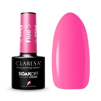 Claresa Fluo 5 hibrīda nagu laka 5g