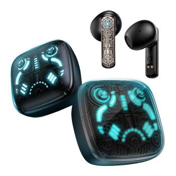 ONIKUMA T1 Gaming Bezvadu TWS Austiņas Ausis ar Uzlādes Kasti, Melns | Wireless Bluetooth Earphones Earbuds