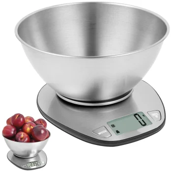 Elektroniskie virtuves svari ar metāla bļodu 5kg/1g