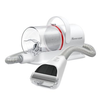 Kopšanas putekļu sūcējs no matiem mājdzīvnieku kopšanai HomeRunPet HC15, balts | Grooming vacuum cleaner from...