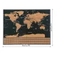 Nokasāmā Ceļotāja Pasaules Karte Plakāts 82x59cm, Lieliska dāvana 23443 | World Map Scratch Card