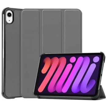 Apple iPad mini (2024) (A2995) Trifold Protective Cover Case, Grey | Planšetes Vāciņš Maciņš Apvalks Grāmatiņa