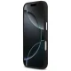 Чехол Guess Glitter Triangle Logo MagSafe для iPhone 17, черный