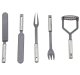 Kitchen Utensil Set, 40 Pieces, Stainless Steel and Nylon, Grey-Silver