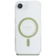 Guess IML Glitter Circle MagSafe vāciņš priekš iPhone 16e, caurspīdīgs
