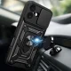 Чехол Hybrid Armor Camshield для iPhone 17 с подставкой и защитой камеры, черный