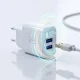 3Mk Protection FlowPower 10W 2.4A sienas lādētājs, 2x USB-A, balts