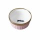 Ceramic Pet Bowl Set on Stand for Cats and Dogs 2x300ml Pink/Gold
