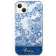 Guess Porcelain Collection vāciņš iPhone 14 Plus zilā krāsā