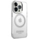 Guess Metal Outline MagSafe vāciņš iPhone 14 Pro Max 6.7\" Silver