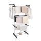 ModernHome Vertical Foldable Clothes Drying Rack with Wheels