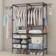 Liels drēbju pakaramais / vaļējs skapis ar plauktiem Ruhhy 22671 | Clothes Hanger Open Wardrobe with Storage Shelves