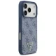 Guess Leather 4G Triangle Strass MagSafe vāciņš priekš iPhone 17 Pro — zils | Phone Case Cover
