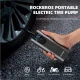 Rockbros 42720001001 elektriskais velosipēdu sūknis ar LED displeju, melns