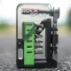 Veloinstrumentu komplekts Rockbros ar minirungu un uzgaļiem, caurspīdīgi zaļš