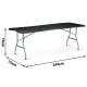 Plonos 440101 Folding Garden and Catering Table 244 cm, Black